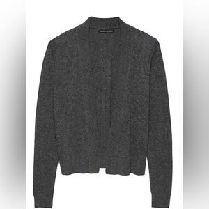 NWOT Banana Republic BR Grey Wool Cashmere Light Cardigan Open Front Sweater XL